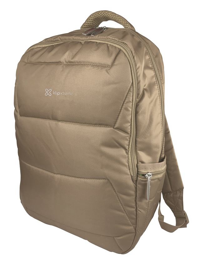 Mochila para Laptop Mónaco Klip Xtreme 15.6" Nylon 1200D Caqui Dos Compartimentos