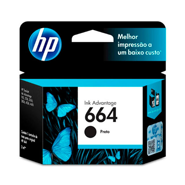 Cartucho de Tinta Negra HP 664