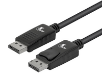 Cable DisplayPort Macho a Macho 1.8m con Bloqueo Xtech Negro