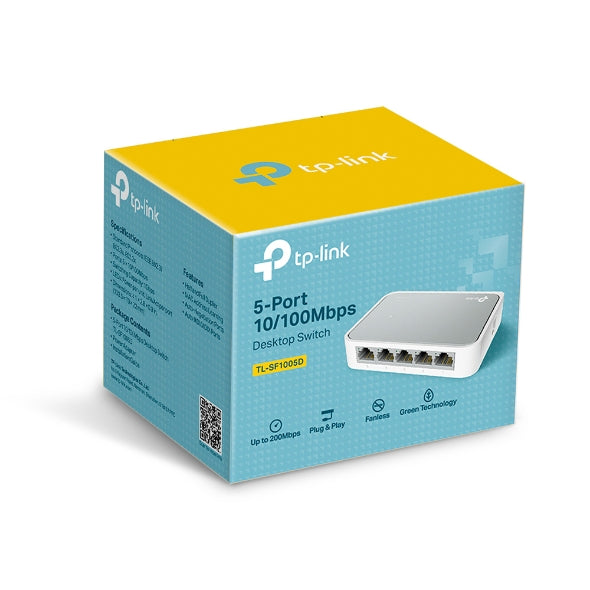 Switch No Gestionado Fast Ethernet 5 Puertos TP-Link TL-SF1005D Escritorio