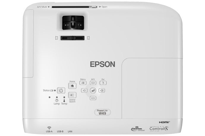 Proyector 3LCD Epson W49 3800 Lúmenes WXGA