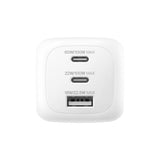 Cargador de pared – Belkin BoostCharge Pro – 3 Puertos – GaN – 100W – USB‑C/USB‑A – Blanco (WCH016dqWH)