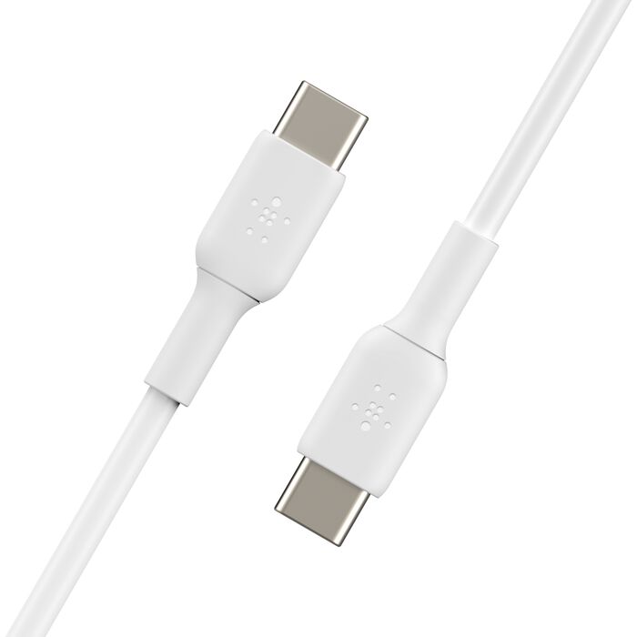 Cable cargador rápido USB‑C a USB‑C – Belkin BoostCharge – 1 m – Blanco – CAB003bt1MWH