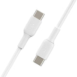 Cable cargador rápido USB‑C a USB‑C – Belkin BoostCharge – 1 m – Blanco – CAB003bt1MWH