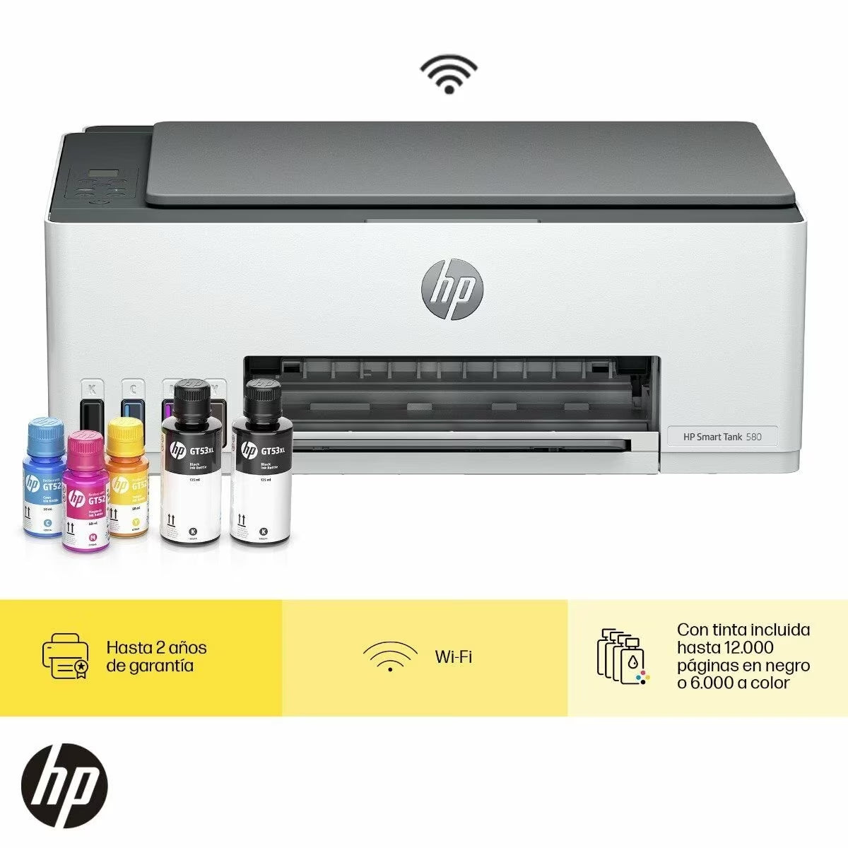 1F3Y2A Impresora Smart HP- Todo en Uno -  Tank 580 - Multifuncional Wi-Fi