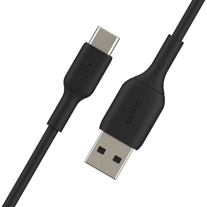 Cable cargador rápido USB‑C a USB‑A – Belkin BoostCharge – 1 m – Negro – CAB001bt1MBK
