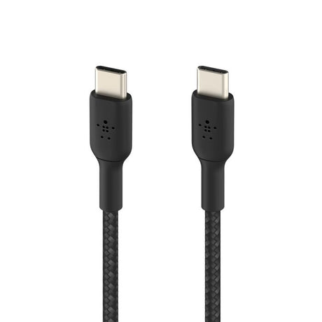 Cable cargador rápido USB‑C a USB‑C – Belkin BoostCharge – 1 m – Negro – Trenzado
