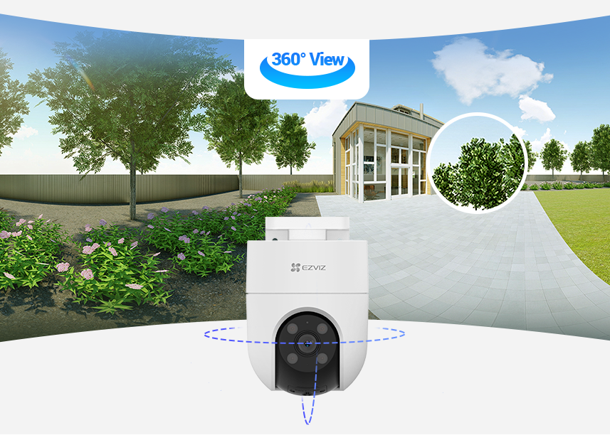 Cámara de seguridad Wi‑Fi con giro e inclinación para exteriores – EZVIZ H8c 2K