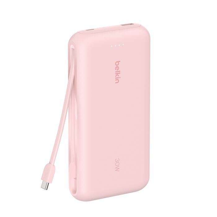 Power Bank Belkin BPB024fqPK 10K/20K con Cable USB-C Integrado Rosa