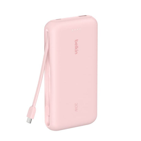 Power Bank Belkin BPB024fqPK 10K/20K con Cable USB-C Integrado Rosa