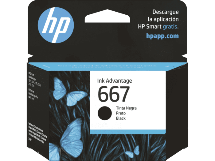 Cartucho de Tinta Negra HP - 667