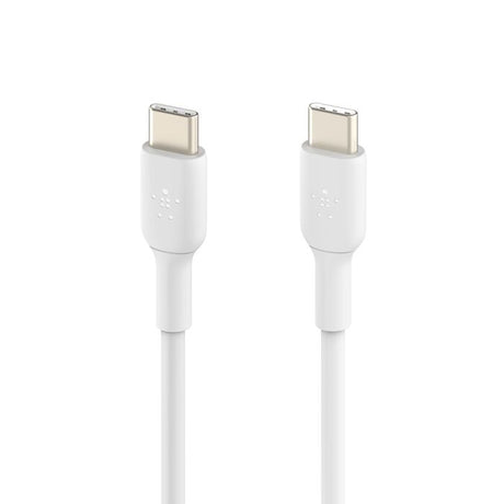 Cable cargador rápido USB‑C a USB‑C – Belkin BoostCharge – 1 m – Blanco – CAB003bt1MWH