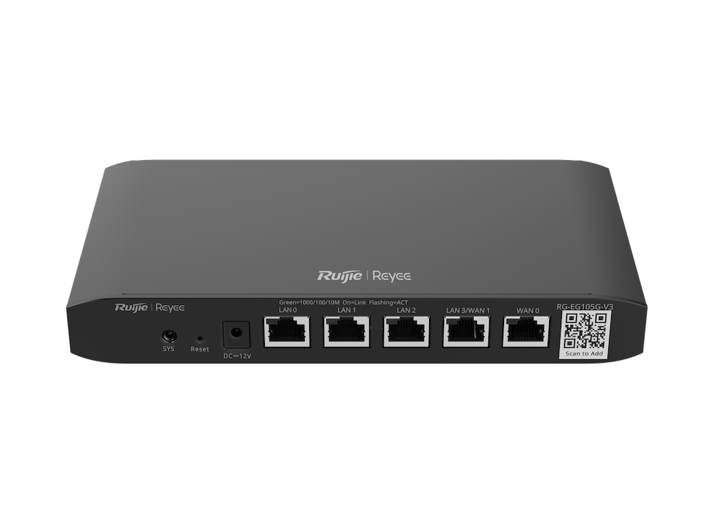 Router Gestionado en la Nube Ruijie Reyee RG‑EG105G‑V3 – 5 Puertos Gigabit – Multi‑WAN – VPN – Control Centralizado