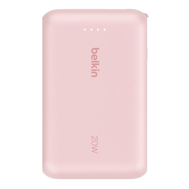 Banco de energía 10K/20K Belkin con cable integrado Rosa