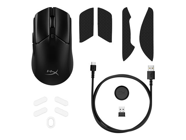 Ratón Óptico Inalámbrico/Cableado HyperX Pulsefire Haste 2 Negro