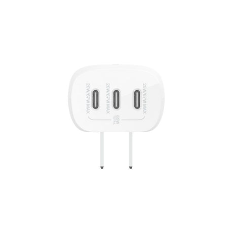 Cargador de Pared Belkin WCC002dqWH – 67W / 3 Puertos USB-C / PPS / Universal