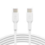 Cable cargador rápido USB‑C a USB‑C – Belkin BoostCharge – 1 m – Blanco – CAB003bt1MWH