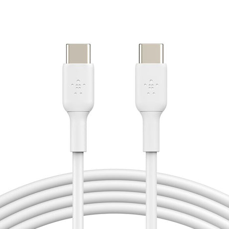 Cable cargador rápido USB‑C a USB‑C – Belkin BoostCharge – 1 m – Blanco – CAB003bt1MWH