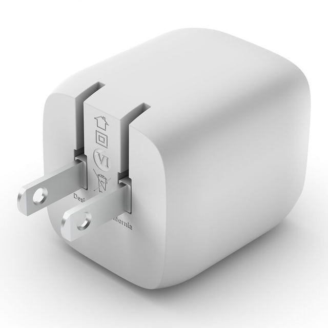 Adaptador Corriente Belkin PPS y GaN 45W Carga Rápida 2 Salidas USB-C Blanco
