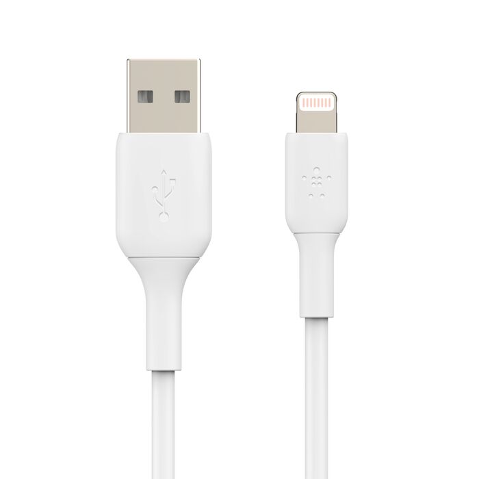 Cable cargador rápido Lightning a USB‑A – Belkin BoostCharge – 1 m – Blanco – CAA001bt1MWH