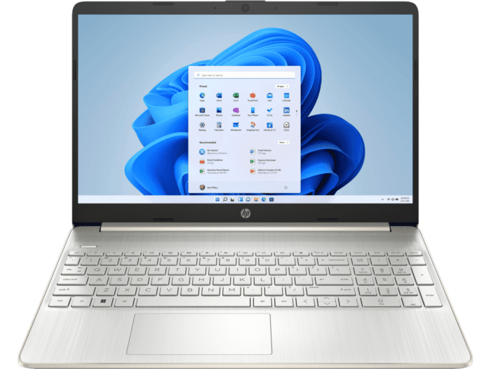 Laptop HP 15-ef2500la 15.6" HD LED AMD Ryzen 7 16GB RAM 512GB SSD Windows 11 Home Oro