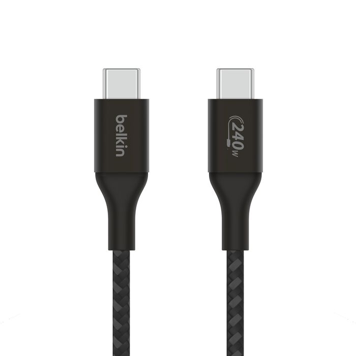Cable USB-C a USB-C Belkin BoostCharge 2m 240W Negro – CAB015bt2MBK