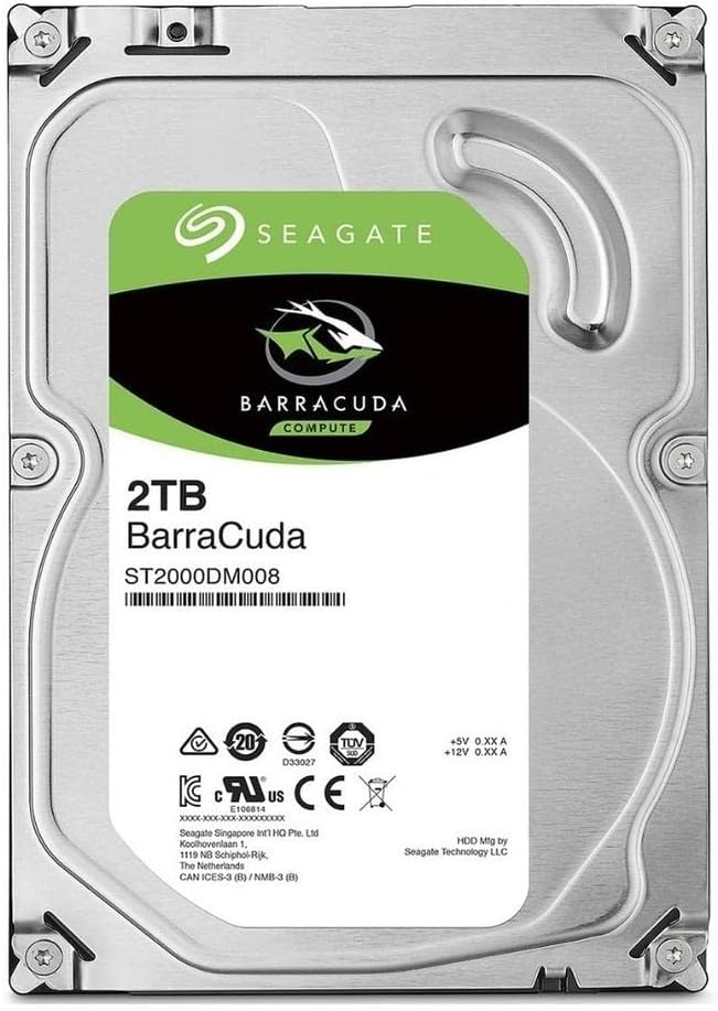 Disco Duro Interno Seagate Barracuda 2TB 3.5" SATA 6Gb/s 7200RPM 256MB Cache – ST2000DM008