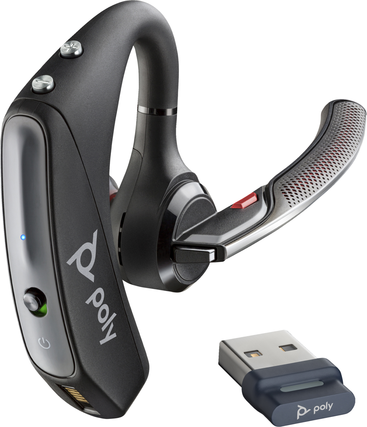 Auricular Inalámbrico Bluetooth Over-Ear Poly Voyager 5200 UC Microsoft Teams Certificado