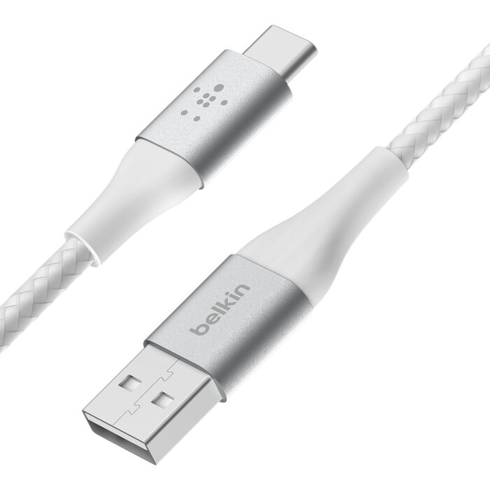 Cable Trenzado Belkin USB-C a USB-A 2M Blanco