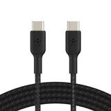 Cable cargador rápido USB‑C a USB‑C – Belkin BoostCharge – 1 m – Negro – Trenzado