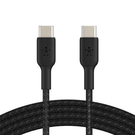 Cable cargador rápido USB‑C a USB‑C – Belkin BoostCharge – 1 m – Negro – Trenzado