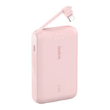 Banco de energía 10K/20K Belkin con cable integrado Rosa