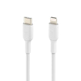Cable cargador rápido USB‑C a Lightning – Belkin BoostCharge – 1 m – Blanco – CAA003bt1MWH
