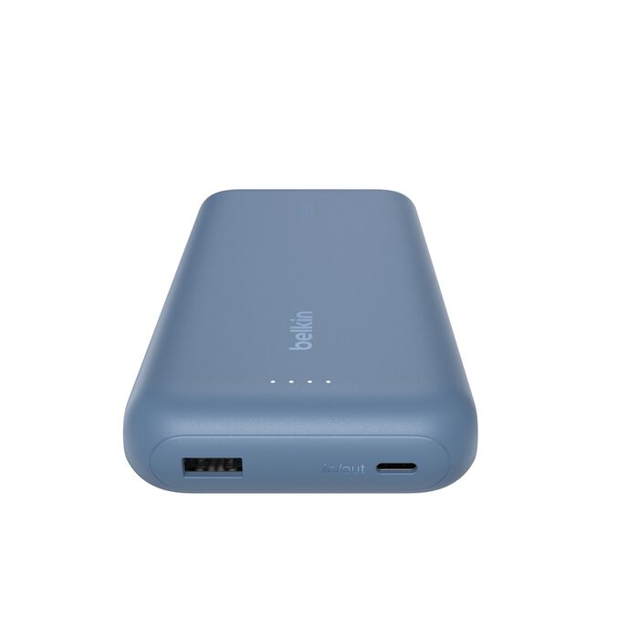 Batería externa Belkin 20K con cable integrado Azul