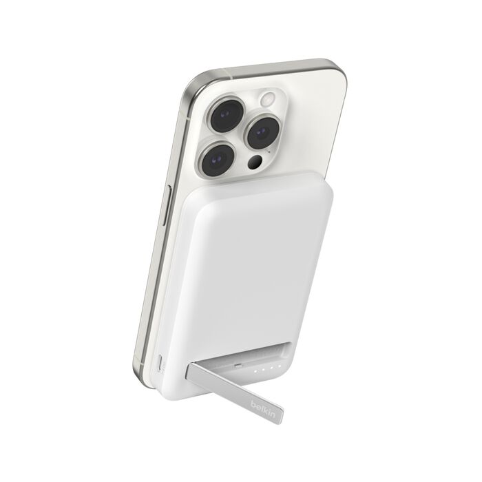 Belkin Qi2 Power Bank 15W – 5,000 mAh / Magnético / USB-C / Blanco