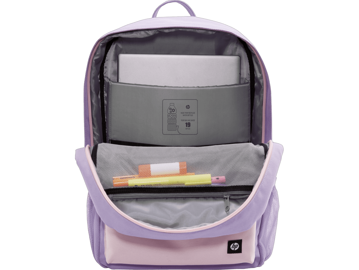 Mochila HP Campus LVR Backpack – 15.6" – Color Lavanda – Diseño Resistente y Moderno