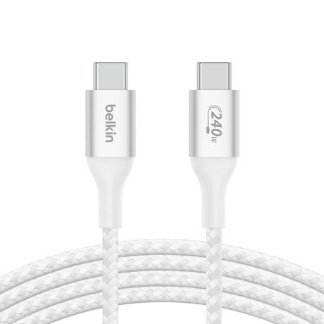 Cable USB-C a USB-C Belkin BoostCharge 2m 240W Blanco – CAB015bt2MWH