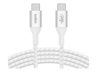 Cable USB-C a USB-C Belkin BoostCharge 2m 240W Blanco