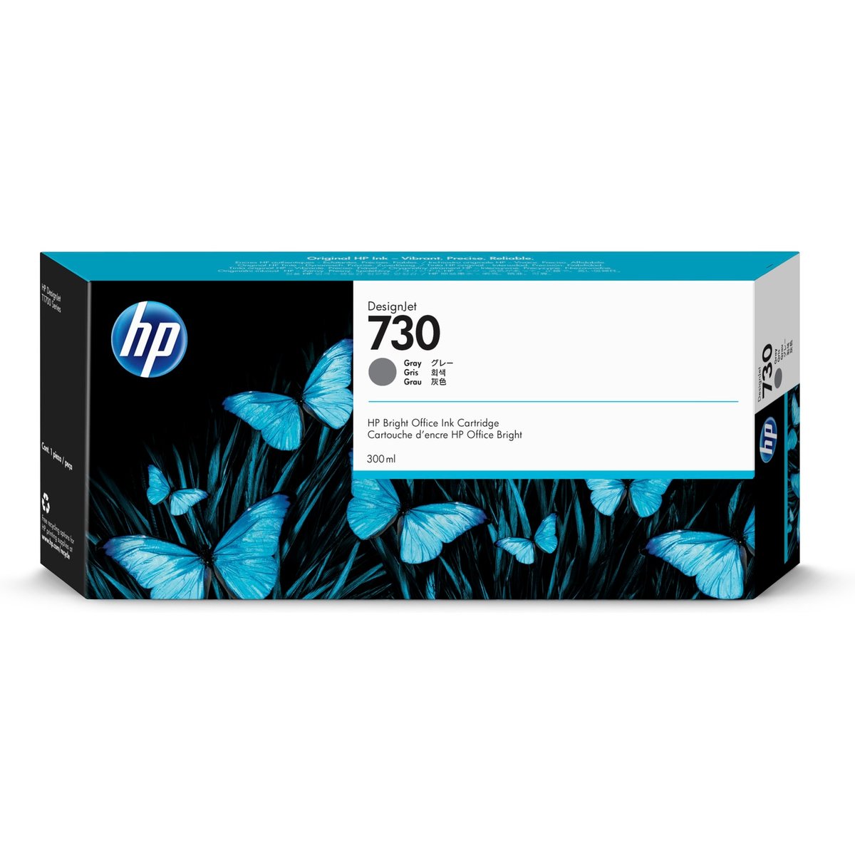Cartucho de Tinta Gris Gran Capacidad Original HP 730 DesignJet 300ml