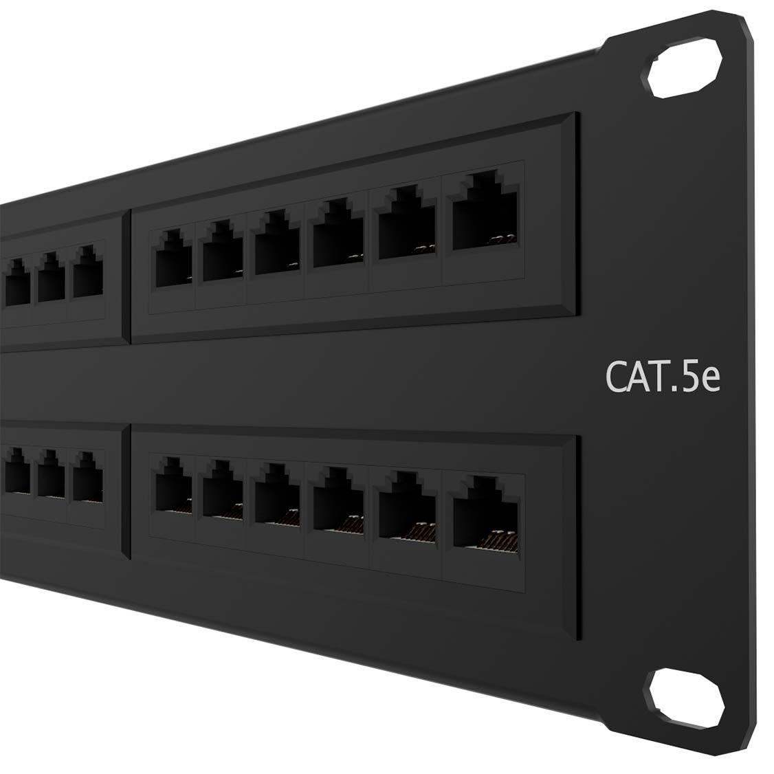 Panel de Conexiones CAT 5e 19" 24 Puertos Nexxt