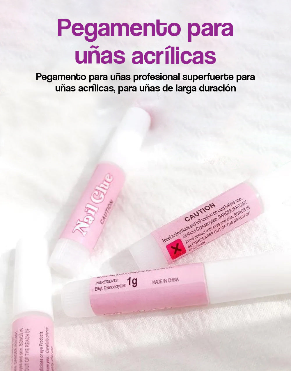 Pegamento para uñas acrilicas