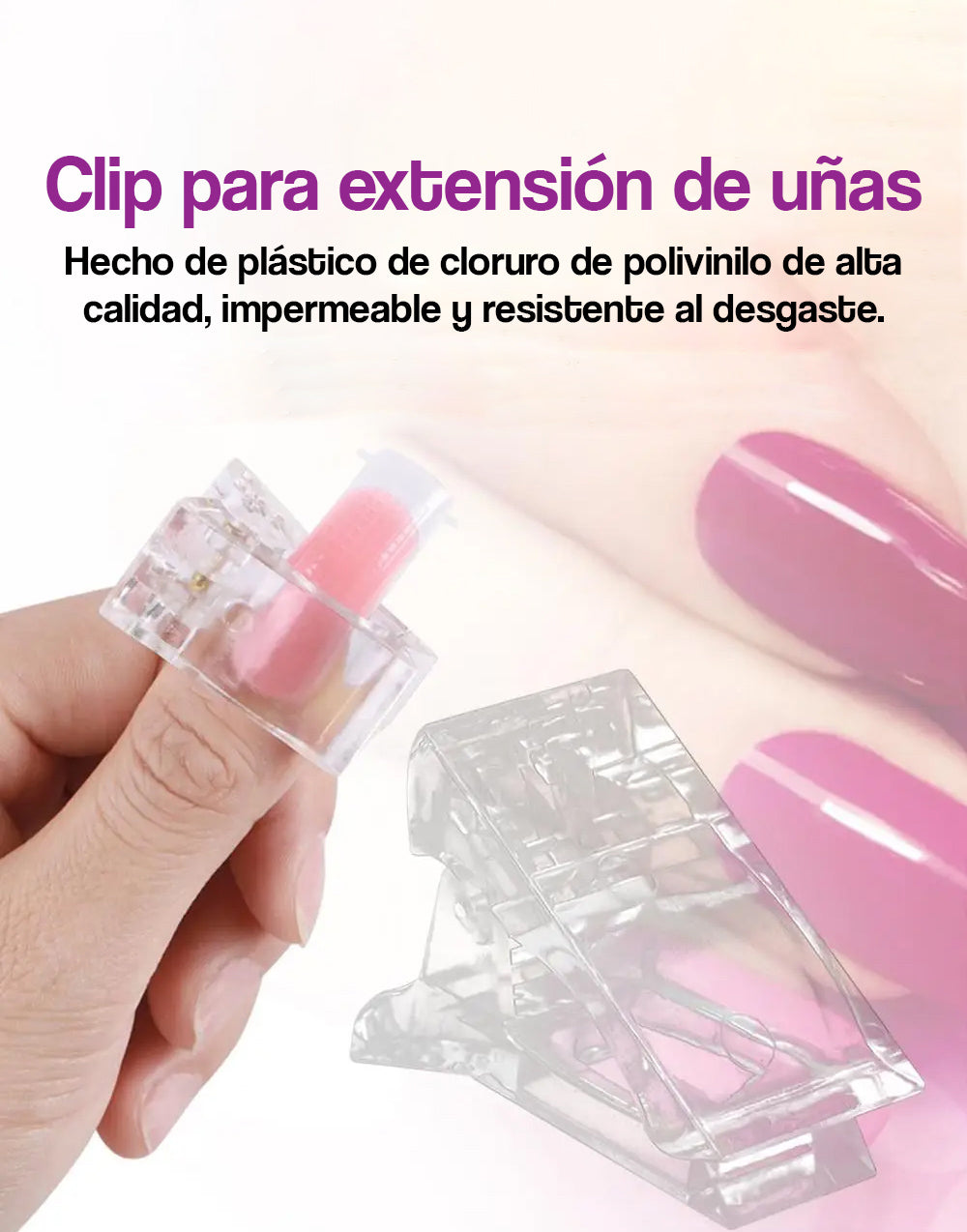 Clip para extensión de uñas