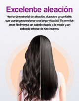 cabello a la moda con ondas suaves o rizos perfectos  con la rizadora profesional