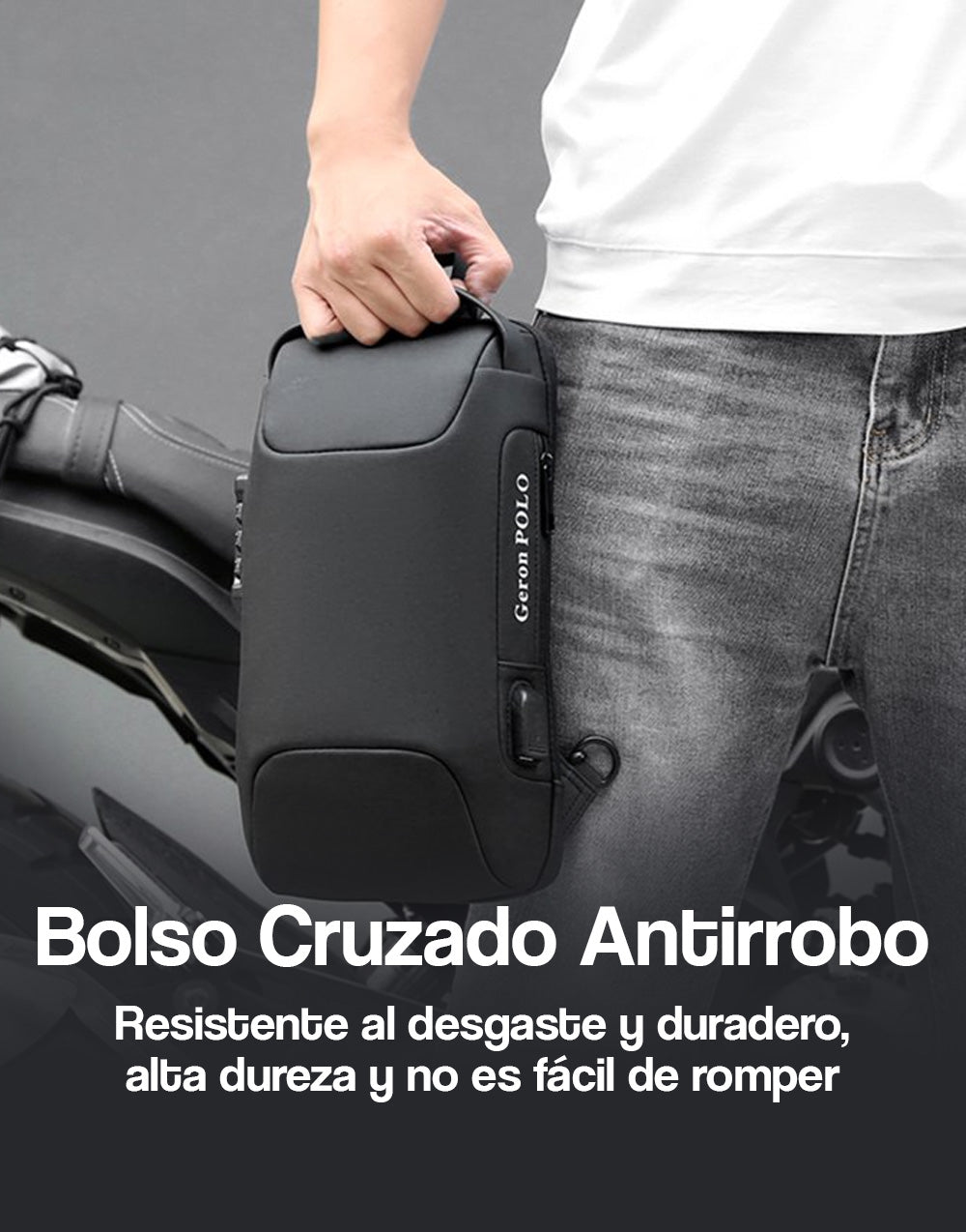 Bolso cruzado con diseño antirobo