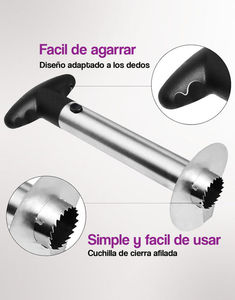 Cortadora de acero inoxidable para piñas