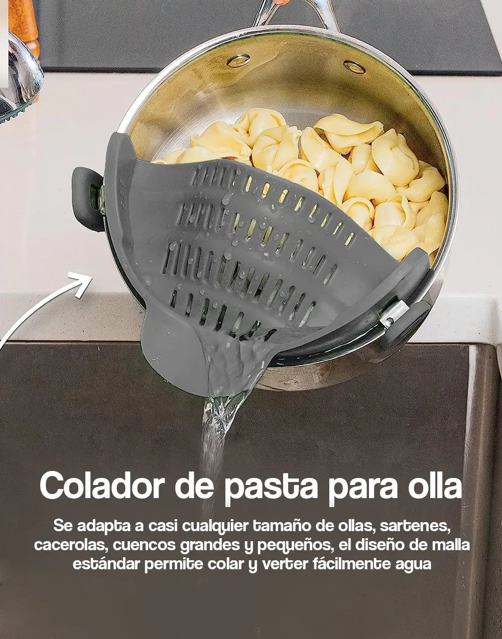 Colador de olla para pasta