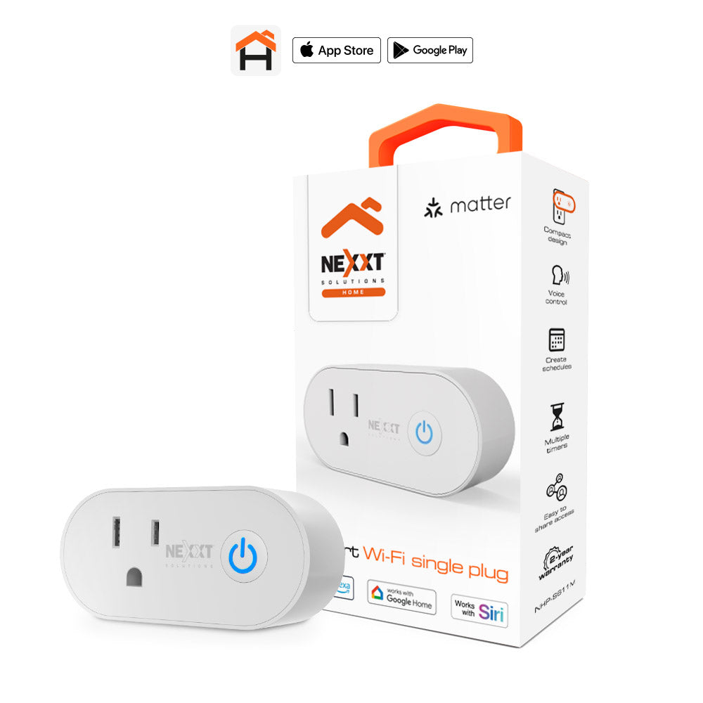 Nexxt Solutions Home – Smart Plug Wi-Fi Matter (1PK) NHP-S611M