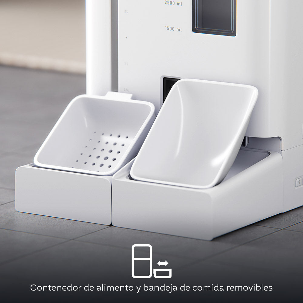 Dispensador inteligente de alimento y agua para mascotas Nexxt Solutions Home NHA‑P710 – WiFi – Cámara 2K – Audio bidireccional