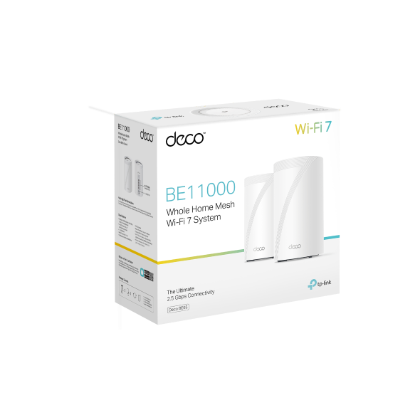 TP‑Link Deco BE65 (2‑pack) – Sistema Wi‑Fi Mesh – Wi‑Fi 7 – BE22000 – Doble Banda
