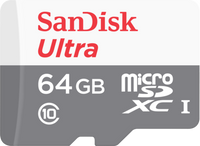 Tarjeta de Memoria Flash microSDXC SanDisk Ultra 64GB Class 10 con Adaptador